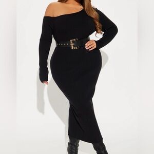 Elegant Black Off-Shoulder Dress